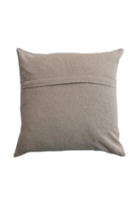 Creative Co-Op Blue Embroidered Square Pillow 16"