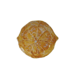 Creative Co-Op Lemon Stoneware Citrus Shaped Plate