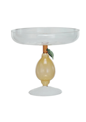 Creative Co-Op Glass Lemon Pedestal Dish