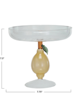 Creative Co-Op Glass Lemon Pedestal Dish
