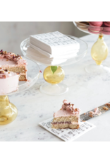 Creative Co-Op Glass Orange Pedestal Dish