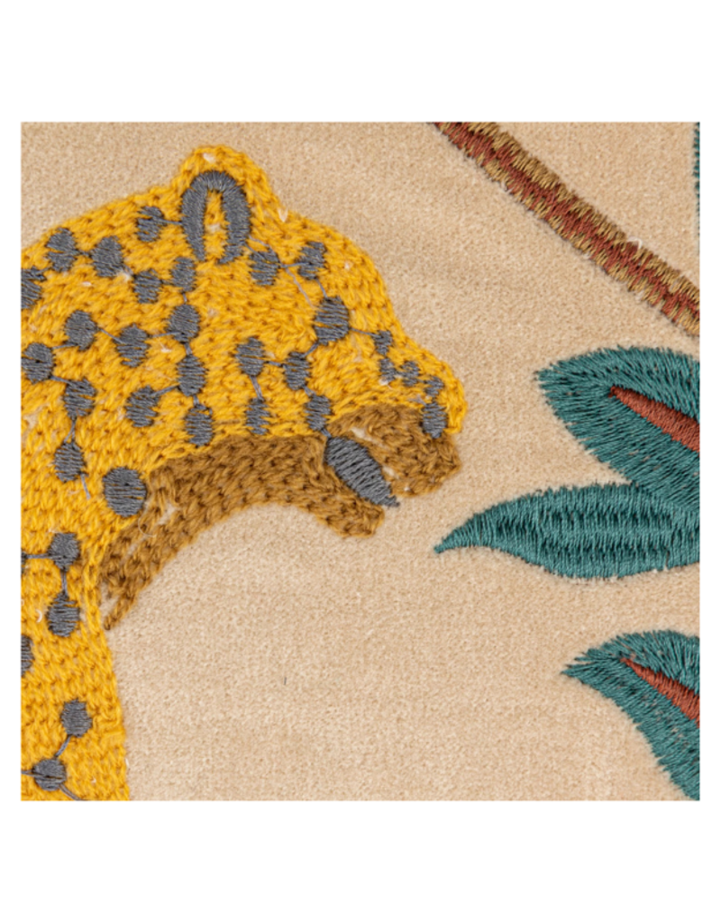 Creative Co-Op Cotton Velvet Flora Fauna Pillow 16x24