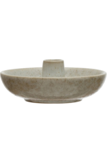 Creative Co-Op Stoneware Olive Dish Toothpick Holder