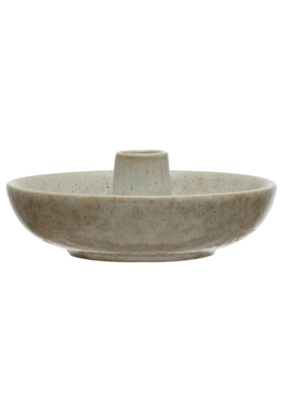 Creative Co-Op Stoneware Olive Dish Toothpick Holder