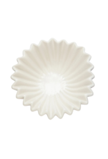 Creative Co-Op Stoneware Fluted Bowl White 6"