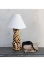 Creative Co-Op Ceramic Cheetah Table Lamp