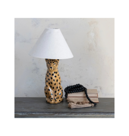 Creative Co-Op Ceramic Cheetah Table Lamp