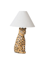 Creative Co-Op Ceramic Cheetah Table Lamp