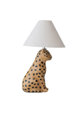 Creative Co-Op Ceramic Cheetah Table Lamp