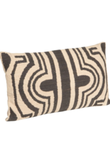 Creative Co-Op Cotton Slub Black and Ivory Pillow 14x24