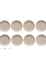 Creative Co-Op Wine Saying Stoneware Plate "Aged and Extra Fine"