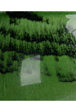 Creative Co-Op Stoneware Green Salt Dish with Wood Spoon