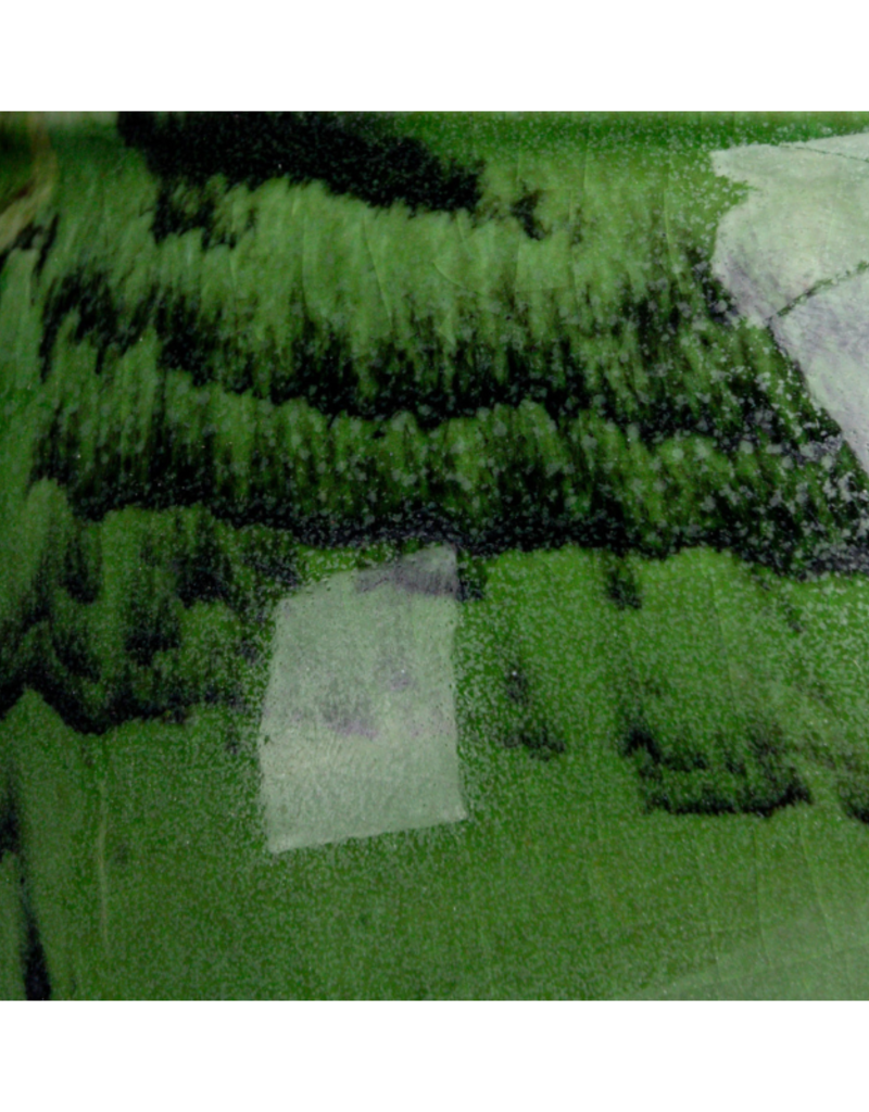 Creative Co-Op Stoneware Green Salt Dish with Wood Spoon