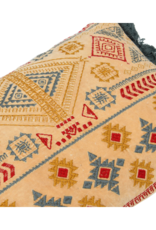 Creative Co-Op Cotton Embroidered Pillow with Fringe 24x16