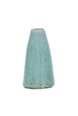 Creative Co-Op Crackled Terracotta Vase M Light Blue
