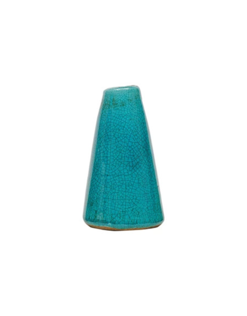 Creative Co-Op Crackled Terracotta Vase S Teal