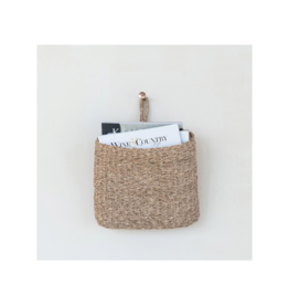 Creative Co-Op Seagrass Lined Wall Basket