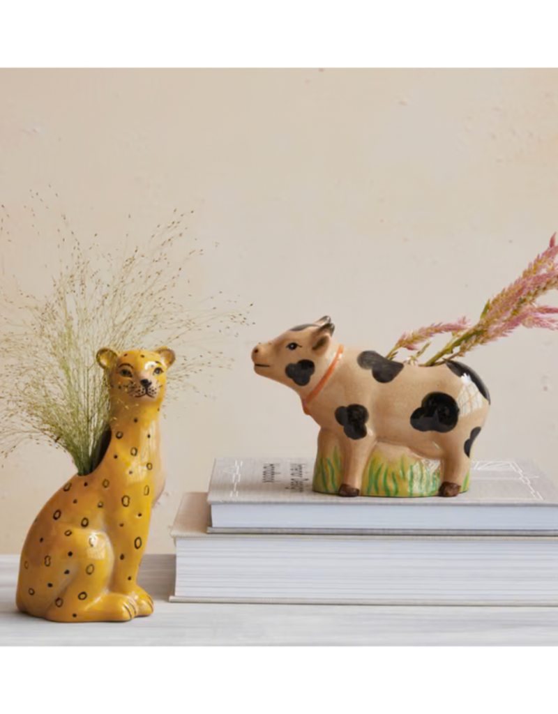 Creative Co-Op Leopard Vase