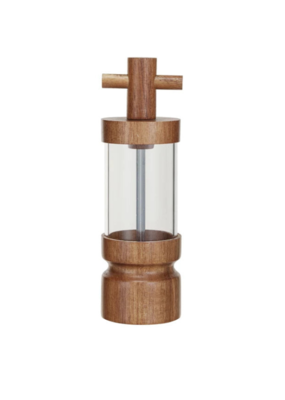Creative Co-Op Acacia Wooden Salt or Pepper Mill