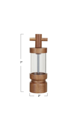 Creative Co-Op Acacia Wooden Salt or Pepper Mill