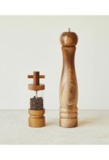 Creative Co-Op Acacia Wooden Salt or Pepper Mill