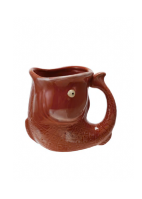 Creative Co-Op Stoneware Fish Shaped Mug