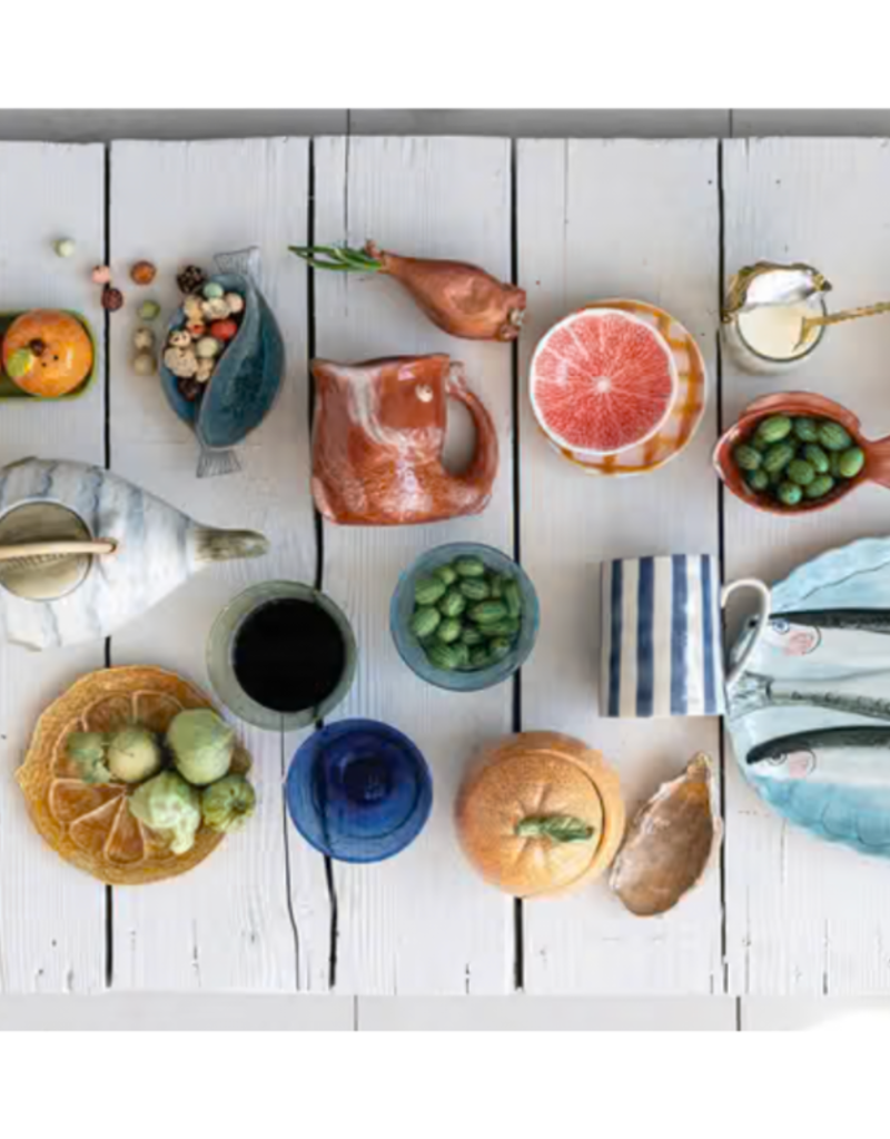 Creative Co-Op 10oz Stoneware Fish Shaped Mug