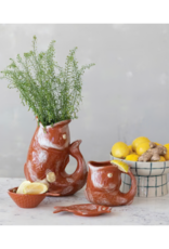 Creative Co-Op 10oz Stoneware Fish Shaped Mug