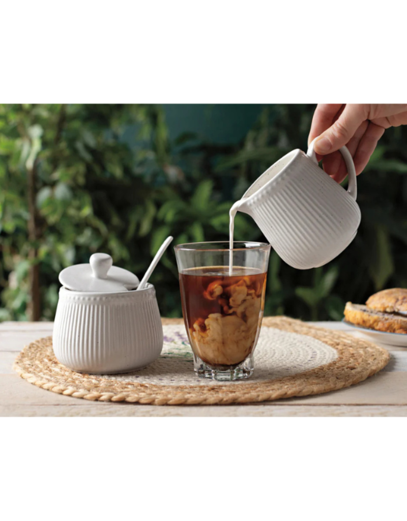 Danica White Specked Creamer