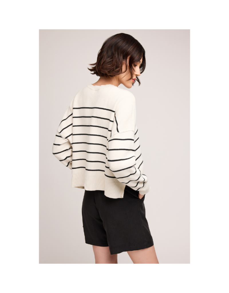 Gentle Fawn Echo Sweater in Black Stripe by Gentle Fawn