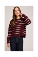 Gentle Fawn Echo Sweater in Merlot Stripe by Gentle Fawn