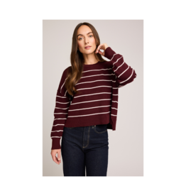 Gentle Fawn Echo Sweater in Merlot Stripe by Gentle Fawn