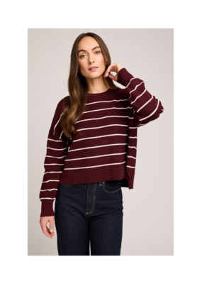Gentle Fawn Echo Sweater in Merlot Stripe by Gentle Fawn