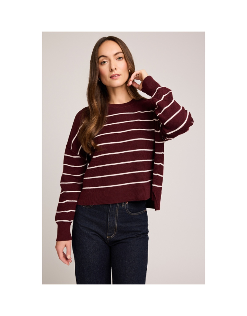 Gentle Fawn Echo Sweater in Merlot Stripe by Gentle Fawn