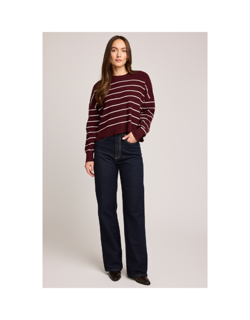 Gentle Fawn Echo Sweater in Merlot Stripe by Gentle Fawn