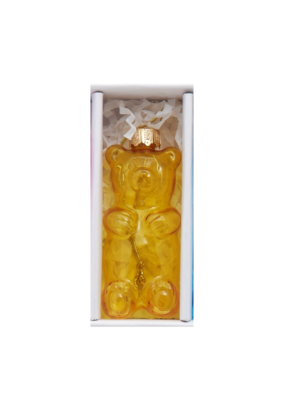 Glass Gummy Bear Ornament Yellow