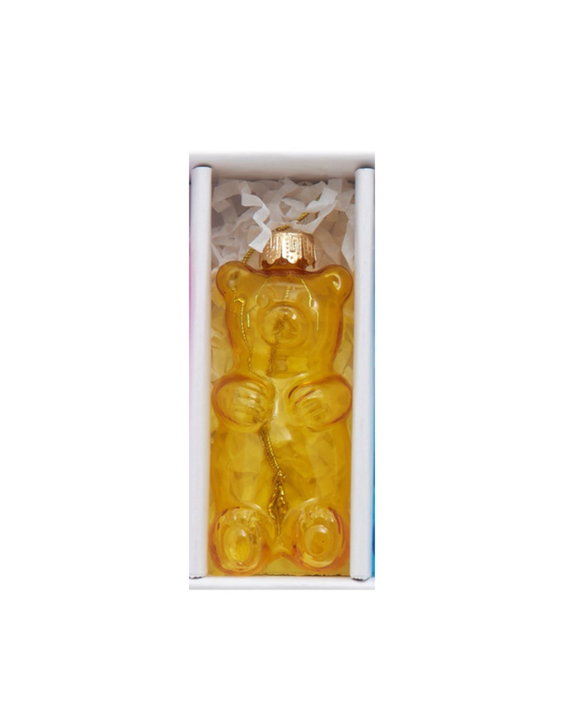 Glass Gummy Bear Ornament Yellow