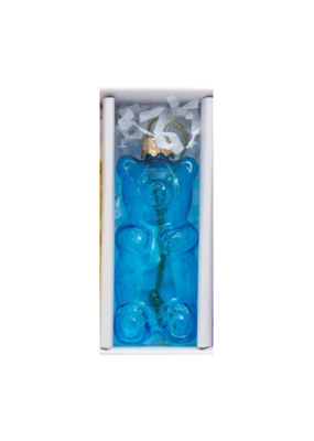 Glass Gummy Bear Ornament Blue