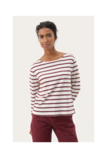 Part Two Nela Longsleeve in Tawny Port Stripe by Part Two