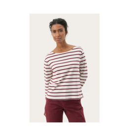 Part Two Nela Longsleeve in Tawny Port Stripe by Part Two
