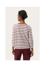 Part Two Nela Longsleeve in Tawny Port Stripe by Part Two