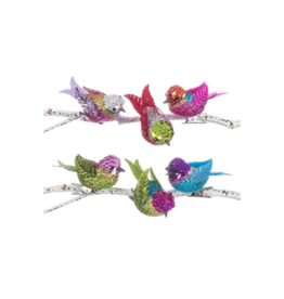 Rainbow Sequin Bird Clip Assorted