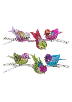 Rainbow Sequin Bird Clip Assorted