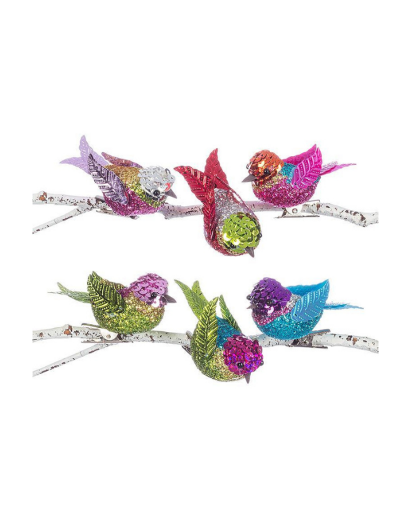 Rainbow Sequin Bird Clip Assorted