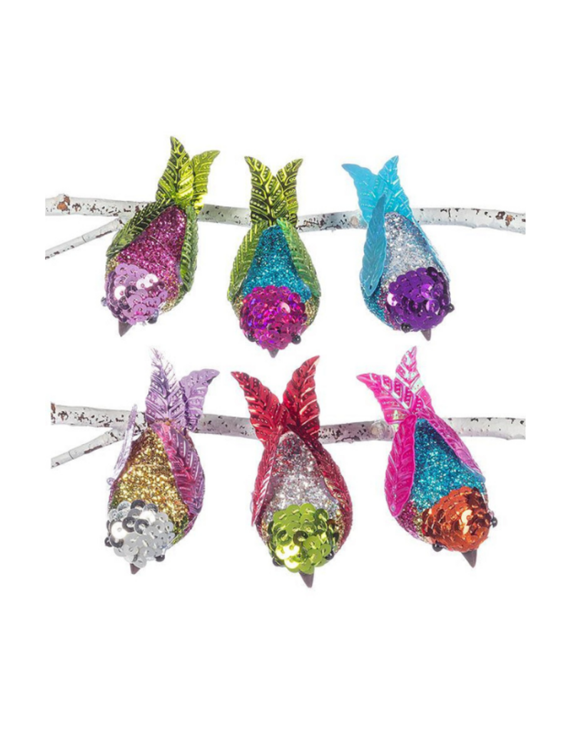 Rainbow Sequin Bird Clip Assorted