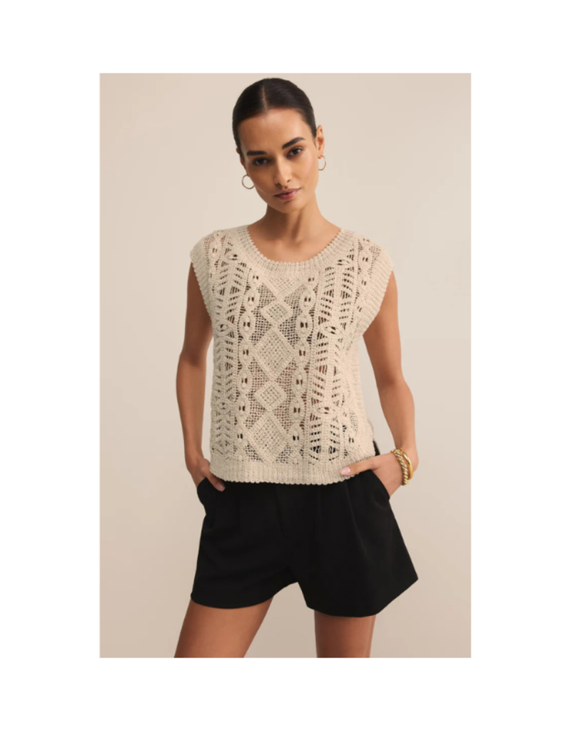 Z Supply Baroque Sweater in Crystal by Z Supply