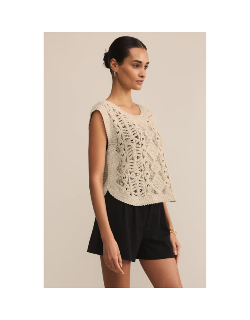 Z Supply Baroque Sweater in Crystal by Z Supply