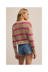 Z Supply Broadbench Striped Sweater in Biscuit by Z Supply