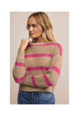 Z Supply Broadbench Striped Sweater in Biscuit by Z Supply
