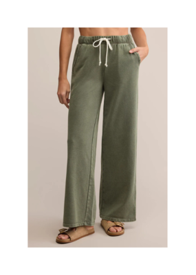Z Supply Hunter Knit Denim Pant in Hunter Green by Z Supply